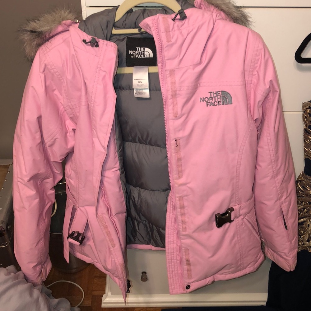 North Face Puffer Jacket With Faux Fur